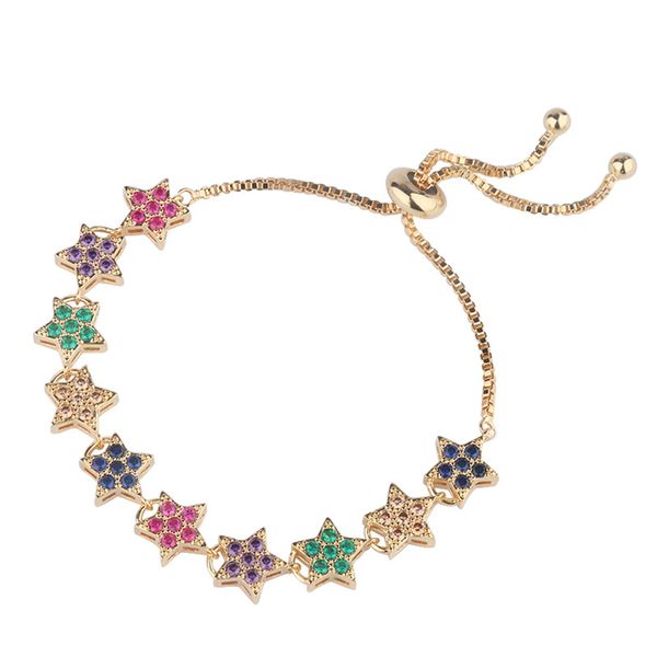 multicolor stars bracelet for women full pave colorful cubic zircon boho adjustable gold color chain bracelets bangles jewelry, Golden;silver
multicolor stars bracelet for women full pave colorful cubic zircon boho adjustable gold color chain bracelets bangles jewelry, Golden;silver