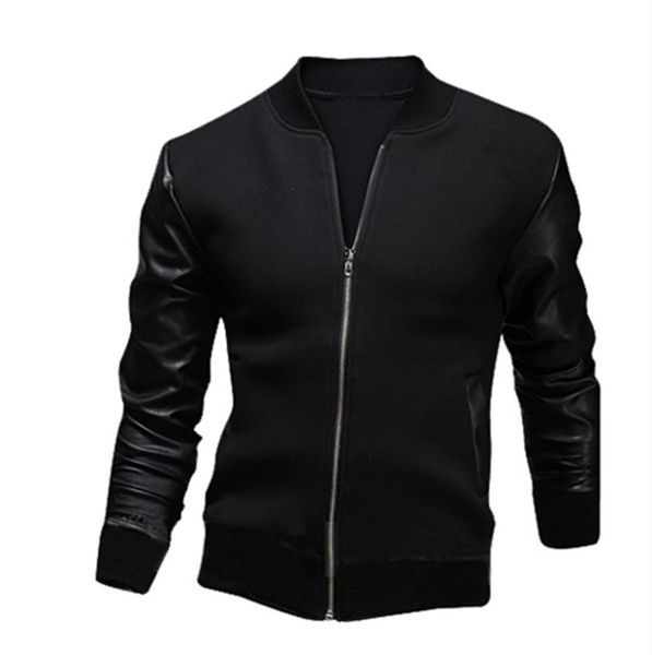 men's jackets kezrea 20218 jacket spring and autumn leather sleeve stitching, Black;brown
men's jackets kezrea 20218 jacket spring and autumn leather sleeve stitching, Black;brown