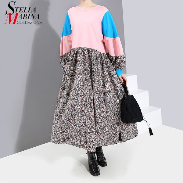 * new 2019 women winter full sleeve long dress printed hem o neck calf length ladies casual loose straight dress vestidos 5795, Black;gray
* new 2019 women winter full sleeve long dress printed hem o neck calf length ladies casual loose straight dress vestidos 5795, Black;gray