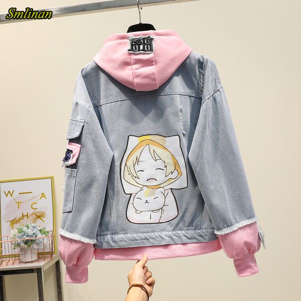 smlinan fashion cartoon streetwear harajuku denim coat women hooded single breasted casual vintage plus size jacket overcoat, Black;brown
smlinan fashion cartoon streetwear harajuku denim coat women hooded single breasted casual vintage plus size jacket overcoat, Black;brown
