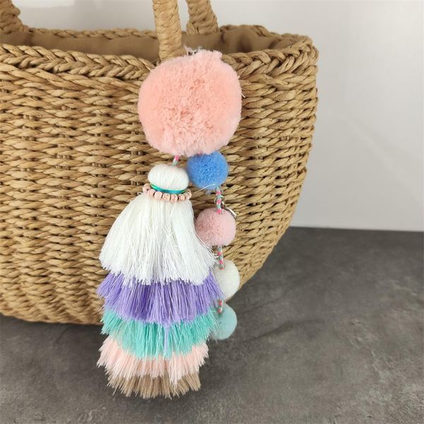 new arrived women big ball long tassel key chain boho keychain handbag charm accessories handmade pompom strand jewelry, Silver
new arrived women big ball long tassel key chain boho keychain handbag charm accessories handmade pompom strand jewelry, Silver