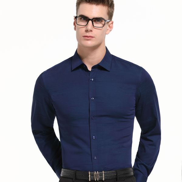 men's bamboo fiber stretch easy care striped print shirt comfortable soft regular-fit long sleeve formal business dress shirts, White;black
men's bamboo fiber stretch easy care striped print shirt comfortable soft regular-fit long sleeve formal business dress shirts, White;black