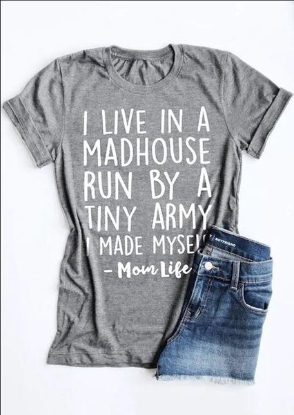 fashion cotton casual gray shirt grunge tumblr vintage goth aesthetic tee party i live in a madhoust t-shirt mom lift women, White
fashion cotton casual gray shirt grunge tumblr vintage goth aesthetic tee party i live in a madhoust t-shirt mom lift women, White