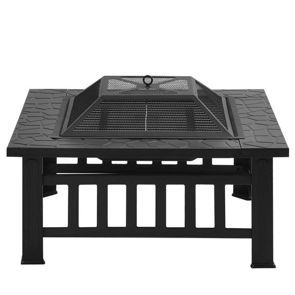 merax bbq fire pit quadrilateral multifunctional with spark protection garden metal fire basket - black
merax bbq fire pit quadrilateral multifunctional with spark protection garden metal fire basket - black