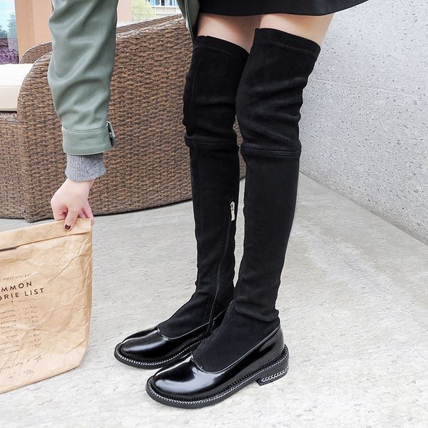 metal chain over the knee boots ladies big size 43 snow winter warm long stretch boots girls biker women knee high, Black
metal chain over the knee boots ladies big size 43 snow winter warm long stretch boots girls biker women knee high, Black