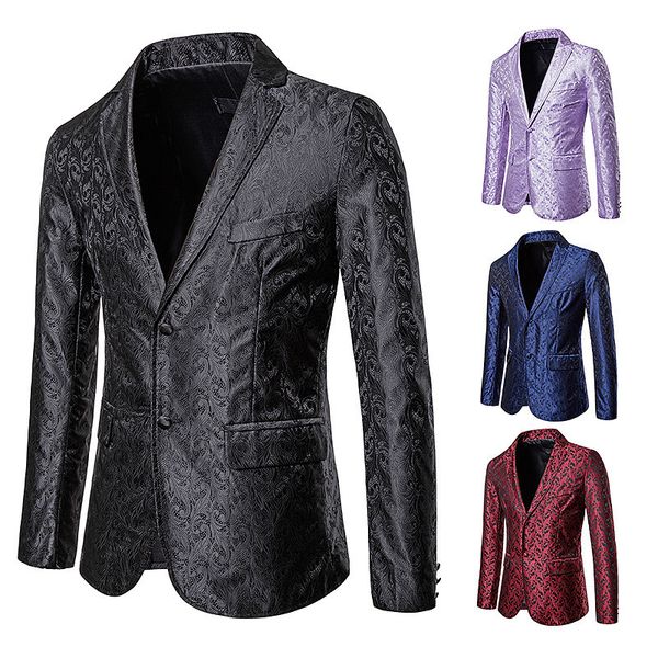 men fashion lapel blazer designs black velvet gold flowers sequins suit jacket dj club stage singer dance clothes, White;black
men fashion lapel blazer designs black velvet gold flowers sequins suit jacket dj club stage singer dance clothes, White;black