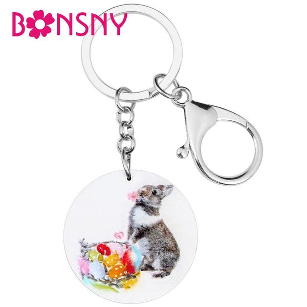 acrylic round easter eggs hare keychains big animal keyring jewelry for women men charm gifts accessory, Silver
acrylic round easter eggs hare keychains big animal keyring jewelry for women men charm gifts accessory, Silver