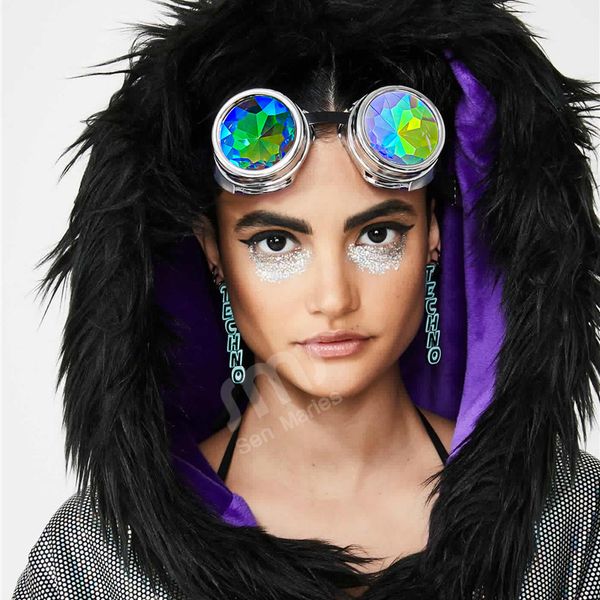 glasses round steampunk women kaleidoscope luxury colorful fashion steam punk sunglasses men adjustable glasses oculos de sol ch01, Blue
glasses round steampunk women kaleidoscope luxury colorful fashion steam punk sunglasses men adjustable glasses oculos de sol ch01, Blue