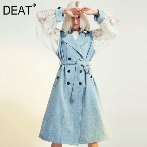 deat autumn and winter fashion clothes women turn-down collar denim heavy works lace sleeves waistadjust trench coat wj14705l, Tan;black
deat autumn and winter fashion clothes women turn-down collar denim heavy works lace sleeves waistadjust trench coat wj14705l, Tan;black
