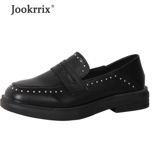 jookrrix 2020 women spring brand pu leather slip on shoes for female comfortable loafer women fashion stud shoes black
jookrrix 2020 women spring brand pu leather slip on shoes for female comfortable loafer women fashion stud shoes black