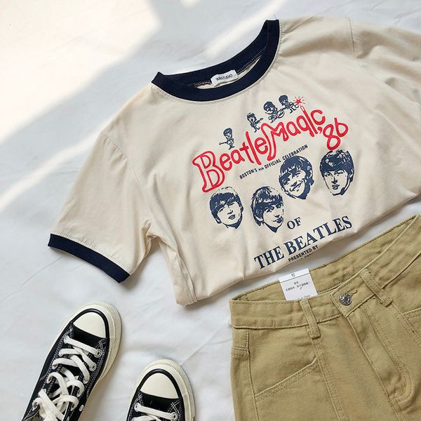 2019 new rock band print t-shirt 90s grunge retro vintage t-shirt short sleeve o-neck round beige, White
2019 new rock band print t-shirt 90s grunge retro vintage t-shirt short sleeve o-neck round beige, White