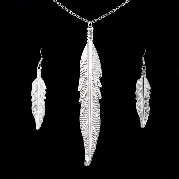 Silver Plated Jewelry set Leaves Pendant Necklace Drop earrings set solid women indian african jewelry sets hot sale
Silver Plated Jewelry set Leaves Pendant Necklace Drop earrings set solid women indian african jewelry sets hot sale