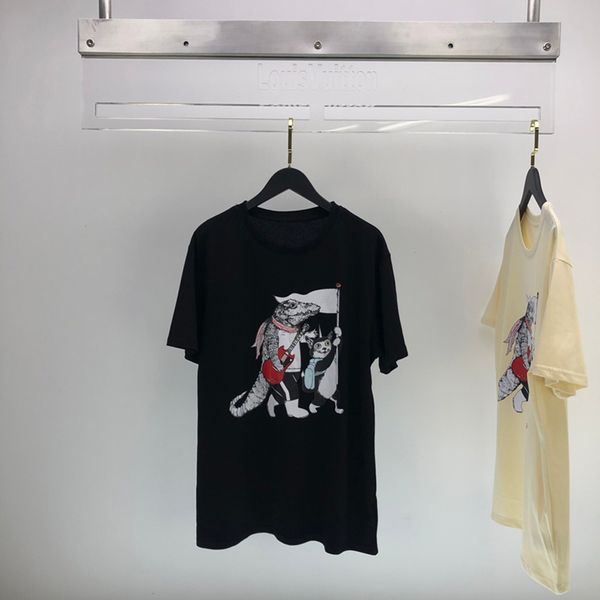 2020 summer luxury europe italy hip hop guita crocodile cat tshirt fashion men women designer casual t shirt cotton tee top, White;black
2020 summer luxury europe italy hip hop guita crocodile cat tshirt fashion men women designer casual t shirt cotton tee top, White;black
