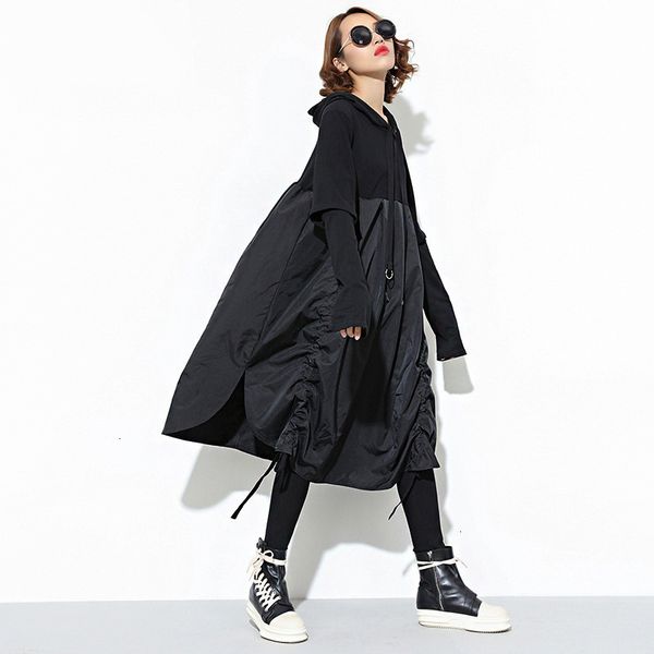 women dress woman dresses spring 2019 new spring hooded long sleeve drawstring black fold split joint loose women fashion tide jd07601, Black;gray
women dress woman dresses spring 2019 new spring hooded long sleeve drawstring black fold split joint loose women fashion tide jd07601, Black;gray