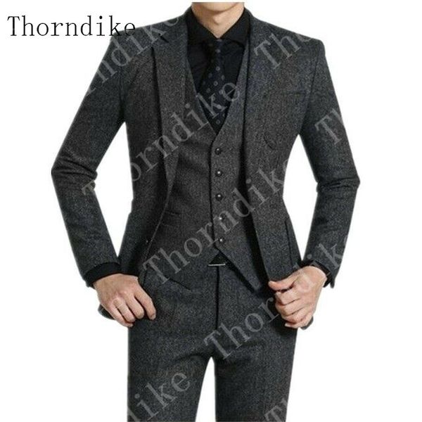 thorndike new men's suit dark gray tweed tuxedo men suit for wedding men 3 pcs set herringbone pattern (jacket+vest+pants, White;black
thorndike new men's suit dark gray tweed tuxedo men suit for wedding men 3 pcs set herringbone pattern (jacket+vest+pants, White;black