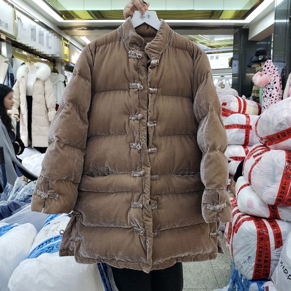 long warm parka women winter parkas 2019 new women's retro velvet slim-fit stand-collar button blue cotton clothes cotton-padded, Black
long warm parka women winter parkas 2019 new women's retro velvet slim-fit stand-collar button blue cotton clothes cotton-padded, Black