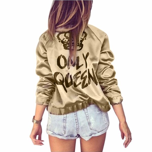 harajuku autumn women bomber jacket women coat crown queen print long sleeve zipper coat biker casual short outwear, Black;brown
harajuku autumn women bomber jacket women coat crown queen print long sleeve zipper coat biker casual short outwear, Black;brown