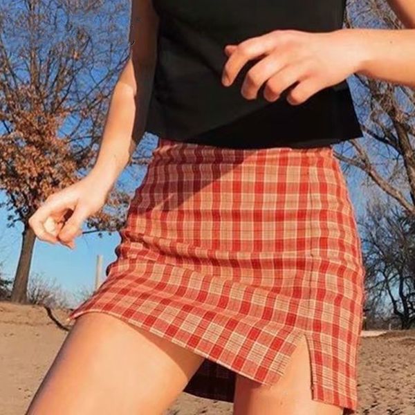 MarchWind Brand Designer High Waist Split Short Skirt Mini Skirt Harajuku Plaid Skirts Womens Slim Tartan Red Women A-line Skirt
MarchWind Brand Designer High Waist Split Short Skirt Mini Skirt Harajuku Plaid Skirts Womens Slim Tartan Red Women A-line Skirt