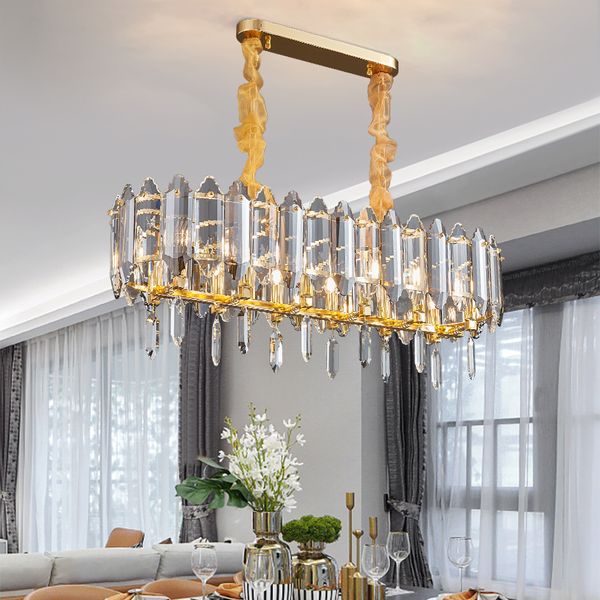 modern crystal chandelier lighting for living room rectangle kitchen island dining room clear/smoke gray crystals light fixtures
modern crystal chandelier lighting for living room rectangle kitchen island dining room clear/smoke gray crystals light fixtures