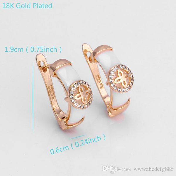 fashion jewelry white and ceramic stud 18 k fine solid gold gf earring for women of party new design copper accessories cz, Silver
fashion jewelry white and ceramic stud 18 k fine solid gold gf earring for women of party new design copper accessories cz, Silver