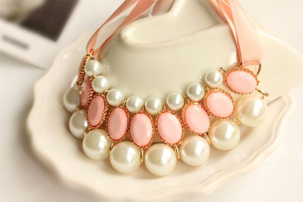 women neck wearing chains imitation pearl choker collar ribbon bead rhinestone chain statement necklaces pendants girl jewelry, Silver
women neck wearing chains imitation pearl choker collar ribbon bead rhinestone chain statement necklaces pendants girl jewelry, Silver