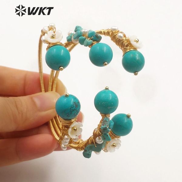 wt-b510 new arrival natural stone bracelet tur quoise stone with wire wrapped bangle can adjustable fashion woman jewelry, Black
wt-b510 new arrival natural stone bracelet tur quoise stone with wire wrapped bangle can adjustable fashion woman jewelry, Black