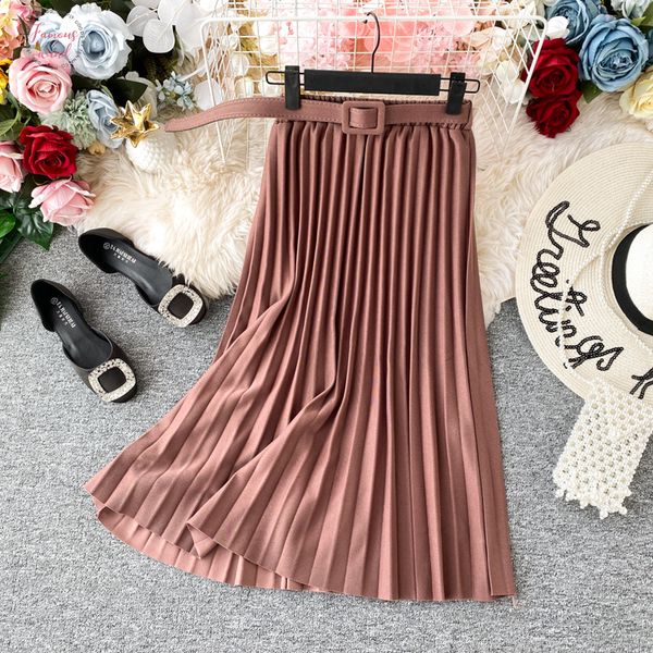 women pink midi skirts belt high waist chiffon pleated long skirts for women daily office skirts saia femme jupe, Black
women pink midi skirts belt high waist chiffon pleated long skirts for women daily office skirts saia femme jupe, Black