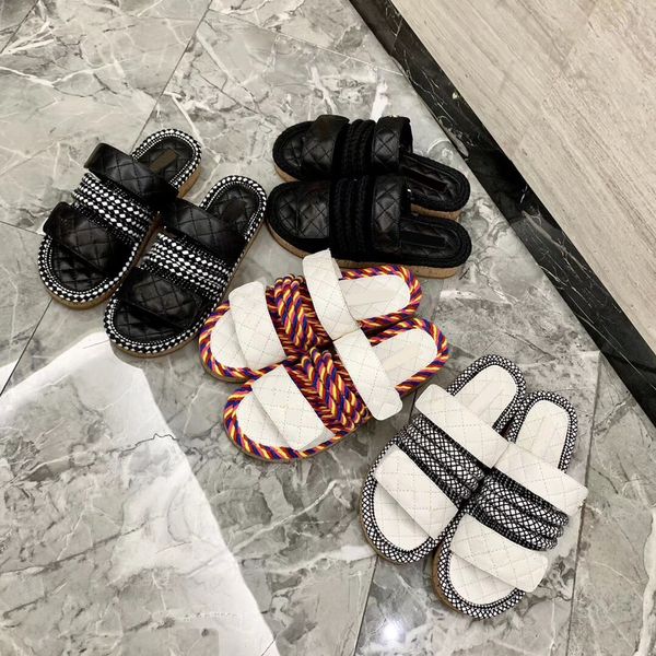 flat slippers women cord outdoor slippers luxury leather chunky heel scuffs fashion multicolor flip flop women summer daily slippers, Black
flat slippers women cord outdoor slippers luxury leather chunky heel scuffs fashion multicolor flip flop women summer daily slippers, Black