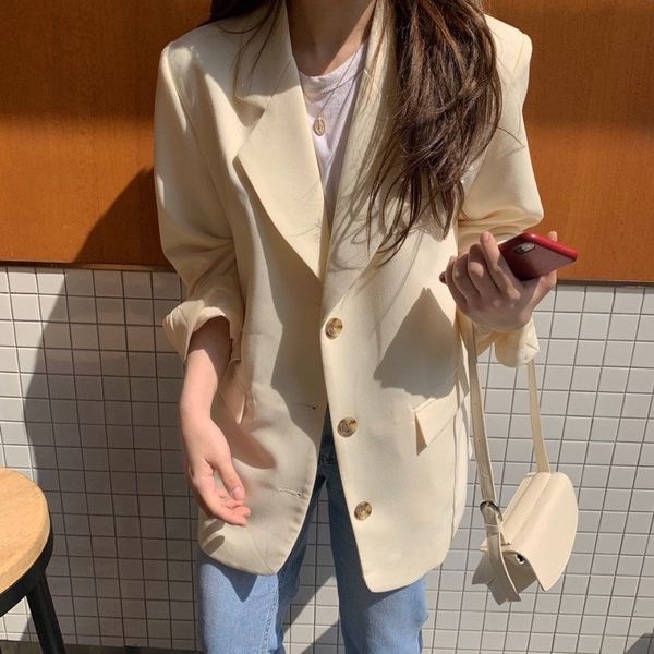 hzirip slender thin chic cream color office ladies vintage loose suit 2019 elegant feminine women high street all match blazers, White;black
hzirip slender thin chic cream color office ladies vintage loose suit 2019 elegant feminine women high street all match blazers, White;black