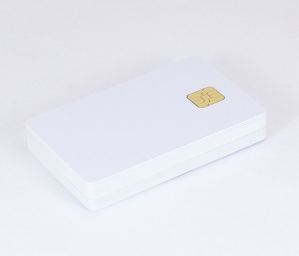 wholesale-(100 pcs/lot) iso7816 contact sle 4442 chip pvc smart ic card