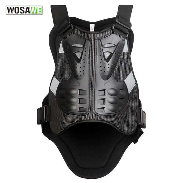 

wosawe body protector armor motorcycle jackets motocross back shield sleeveless vest spine chest protective gears jacket mens
