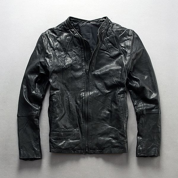 2018 stand collar slim fit genuine leather jacket men black sheepskin coats zipper men's leather coat autumn clothing
2018 stand collar slim fit genuine leather jacket men black sheepskin coats zipper men's leather coat autumn clothing