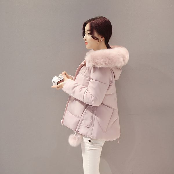 winter jacket women padded coat parka big hooded with fur ball woman coats and jackets thick female pink overcoat chaqueta mujer, Black
winter jacket women padded coat parka big hooded with fur ball woman coats and jackets thick female pink overcoat chaqueta mujer, Black