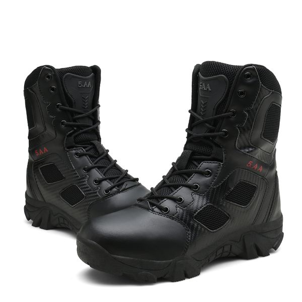 men military leather boots special force tactical desert combat men's boots outdoor shoes ankle boots mmn, Black
men military leather boots special force tactical desert combat men's boots outdoor shoes ankle boots mmn, Black