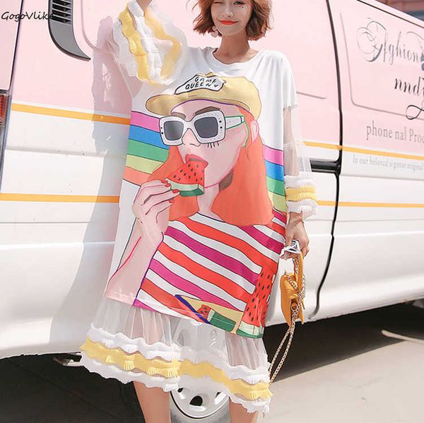 kawaii cartoon print dress mesh spliced plus size 2019 summer women loose patchwork cute vestidos flare sleeve lt537s40, Black;pink
kawaii cartoon print dress mesh spliced plus size 2019 summer women loose patchwork cute vestidos flare sleeve lt537s40, Black;pink