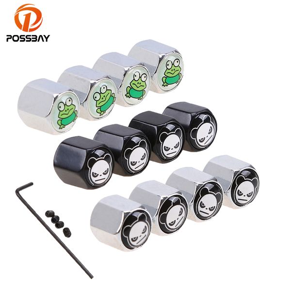 possbay car auto wheel anti-theft tyre tire stem air valve caps black/silver frog/panda/spider logo motorcycle dust proof cap
possbay car auto wheel anti-theft tyre tire stem air valve caps black/silver frog/panda/spider logo motorcycle dust proof cap