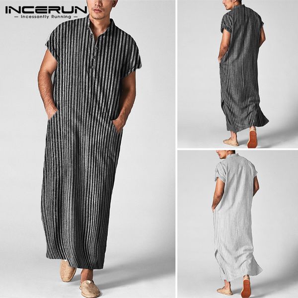 men islamic arab kaftan striped cotton short sleeve casual pockets muslim robes saudi arabia dubai men jubba thobe 5xl incerun 7, Red
men islamic arab kaftan striped cotton short sleeve casual pockets muslim robes saudi arabia dubai men jubba thobe 5xl incerun 7, Red