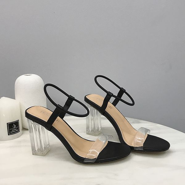 2019 fashion sandals crystal open toed high heels women transparent heel sandals daily ladies shoes ankle strap dress, Black
2019 fashion sandals crystal open toed high heels women transparent heel sandals daily ladies shoes ankle strap dress, Black