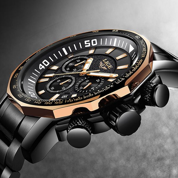 lige men watch full steel quartz wristwatch mens fashion chronograph sport waterproof watch relogio masculino, Slivery;brown
lige men watch full steel quartz wristwatch mens fashion chronograph sport waterproof watch relogio masculino, Slivery;brown