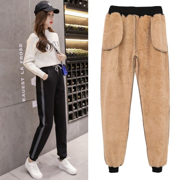 p shoot plus velvet athletic pants women's new winter large size casual pants cotton-padded trousers women's loose-fit berbe, Black;white
p shoot plus velvet athletic pants women's new winter large size casual pants cotton-padded trousers women's loose-fit berbe, Black;white