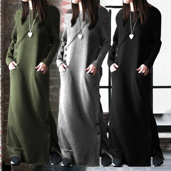 women sweatshirt dress 2020 autumn winter fleece maxi long dress casual pullovers long sleeve button basic vestidos 5xl 7, Black;gray
women sweatshirt dress 2020 autumn winter fleece maxi long dress casual pullovers long sleeve button basic vestidos 5xl 7, Black;gray
