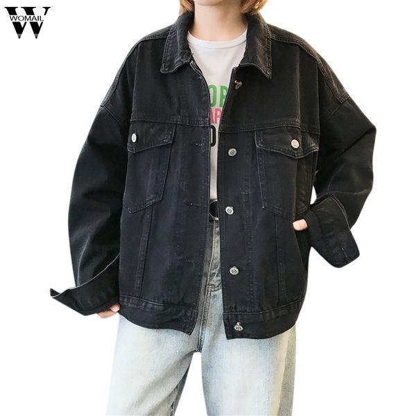womail casual black jeans jackets 2019 women korean loose pocket denim coat female cowboy winter jean coat outwear jackets coats, Black;brown
womail casual black jeans jackets 2019 women korean loose pocket denim coat female cowboy winter jean coat outwear jackets coats, Black;brown