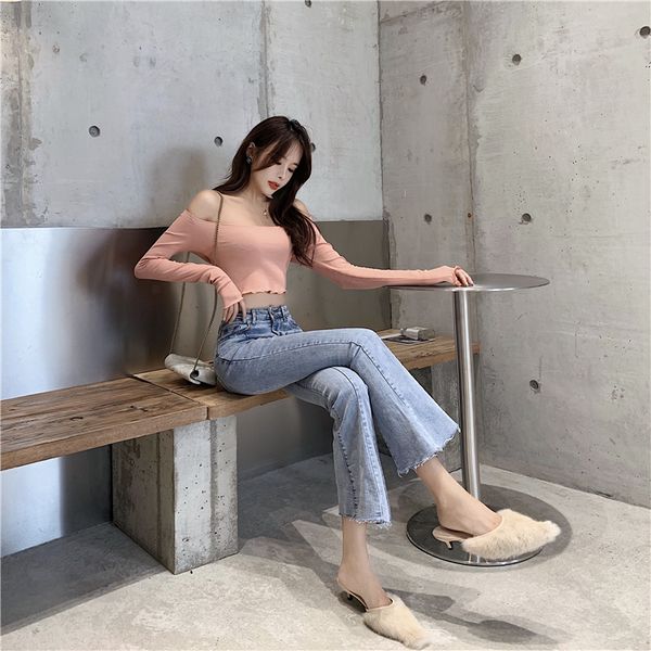 high waist flare jeans for women flare pants woman denim trousers female washed denim skinny pant vaqueros mujer trousers blue
high waist flare jeans for women flare pants woman denim trousers female washed denim skinny pant vaqueros mujer trousers blue