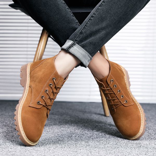 non-slip genuine leather mens ankle boots outdoor working shoes high business casual shoes boots men size 39-44, Black
non-slip genuine leather mens ankle boots outdoor working shoes high business casual shoes boots men size 39-44, Black