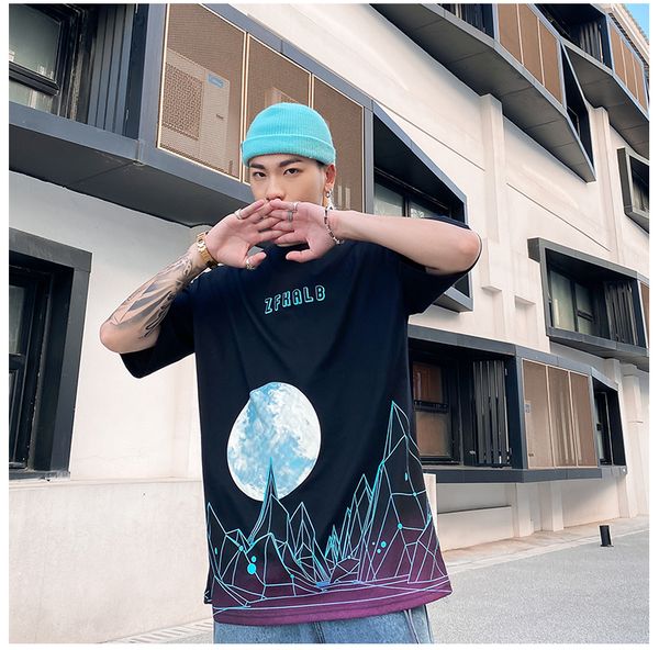 summer guochao brand hip hop loose oversize short sleeve t-shirt men's ins super fire yuansuo wind medium sleeve couple t-shirt, White;black
summer guochao brand hip hop loose oversize short sleeve t-shirt men's ins super fire yuansuo wind medium sleeve couple t-shirt, White;black