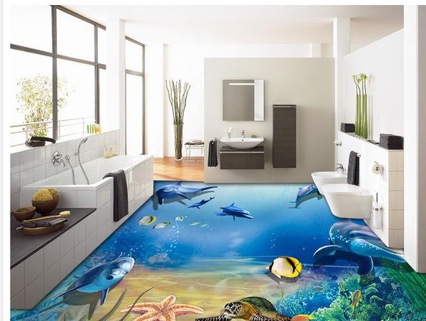 beautiful underwater world dolphin 3d floor tiles waterproof wallpaper for bathroom wall
beautiful underwater world dolphin 3d floor tiles waterproof wallpaper for bathroom wall