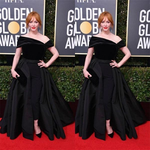Black Jumpsuits Cheap Prom Dresses 2019 With Detachable Train Arabic Off Shoulder Party Evening Gowns Long Pants Red Carpet Formal Wear
Black Jumpsuits Cheap Prom Dresses 2019 With Detachable Train Arabic Off Shoulder Party Evening Gowns Long Pants Red Carpet Formal Wear