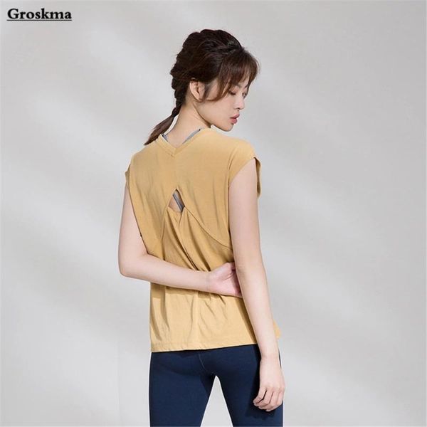 quick dry women yoga shirt back hollow out fitness gym clothing womens sportswear tshirt femme 2020 summer deporte mujer, White;red
quick dry women yoga shirt back hollow out fitness gym clothing womens sportswear tshirt femme 2020 summer deporte mujer, White;red