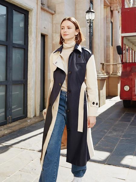 women apricot pu leather split long trench new lapel long sleeve loose fit windbreaker fashion tide spring 2020, Tan;black
women apricot pu leather split long trench new lapel long sleeve loose fit windbreaker fashion tide spring 2020, Tan;black