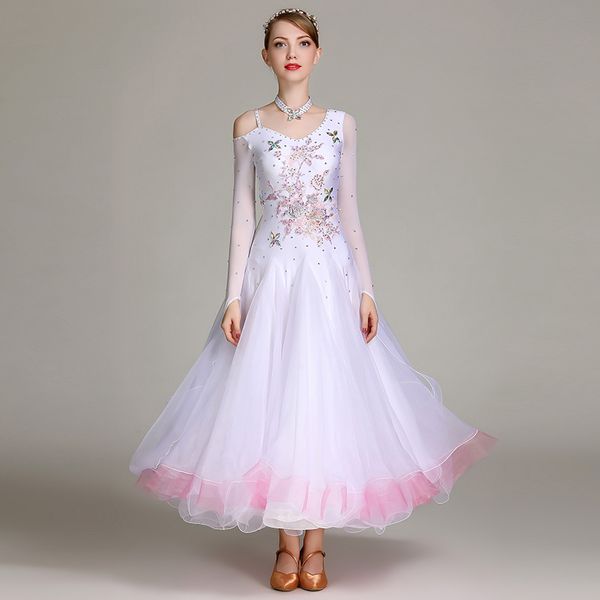 white ballroom dance competition dresses women embroidery standard dance waltz tango foxtrot rumba performance clothing dc3566, Black;red
white ballroom dance competition dresses women embroidery standard dance waltz tango foxtrot rumba performance clothing dc3566, Black;red